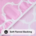 thumbnail image 5 of decorUhome Fitted Vinyl Tablecloth Round 43"-56" Diameter, Waterproof Wipeable PVC Table Cover, Moroccan, Pink, For Indoor or Outdoor, 5 of 8