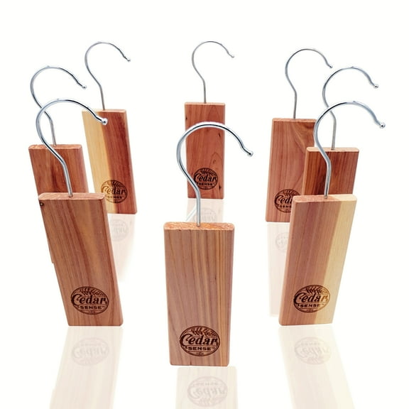 Cedar Hang-Ups - 8 Pack - Cedar Sense - Cedar Blocks for Closets & Drawers