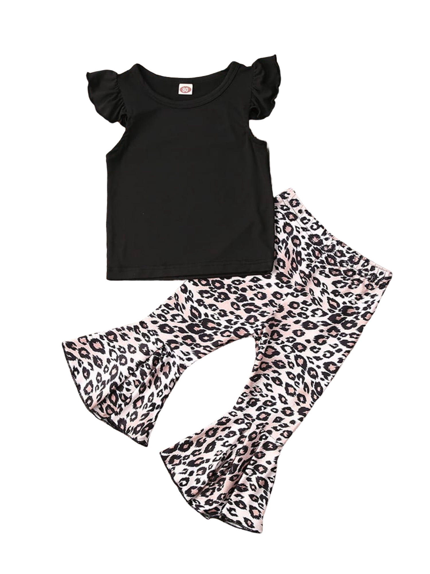 Toddler Kids Baby Girls T Shirt Top Leopard Pants Outfits Set Walmart Com Walmart Com