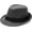Grey, variant on Fedora Hats for Men Women Classic Short Brim Felt Manhatta Fedora Hat with Feathers Band
