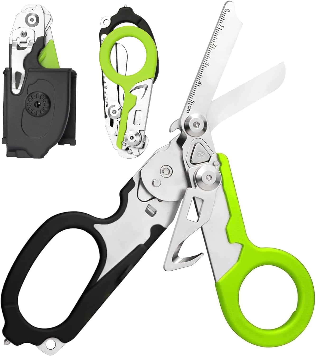 Trauma Shears,6 in-1 Emergency Response Shears with Protective Sheath,Medical Scissors Trauma Scissors for Outdoor Camping Rescue