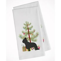 Briard Merry Christmas Tree White Kitchen Towel Set of 2 Dish Towels