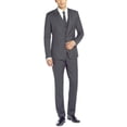 thumbnail image 4 of Mens Side Vent 3-piece Charcoal Wool Modern Fit Suit DTI, 4 of 5