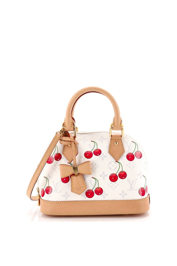 Pre-Owned x Takashi Murakami Alma Handbag Limited Edition Monogram Cerises BB By Rebag