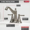 thumbnail image 7 of Delta Faucet Mylan Bronze Bathroom Faucet, Centerset Bathroom Faucet, Drain Assembly, Worry-Free Drain Catch, Venetian Bronze 25777LF-RB, 7 of 7