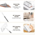 thumbnail image 3 of 2026 Upgraded Snap Grip Mini Mop, Zero Touch Mini Mops, Disposable Dust Mop with 5/10/15 Reusable Cloths, 39 Inch Retractable Disposable Dust Mops for Multi Cleaning, 3 of 9