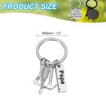 thumbnail image 2 of Uxcell Papa Keychain Funny Key Chain Gifts from Son, Papa Ruler Style, Silver, 2 of 7