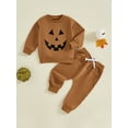 thumbnail image 3 of Elippeo Baby Boy Halloween Outfits 6 12 18 24 Months 3 Years Long Sleeve Embroidery Sweatshirt + Trousers Set Toddler Fall Clothes, 3 of 9
