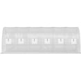 thumbnail image 5 of Walk-in Tunnel Greenhouse, 20 x 10 x 7 ft Portable Plant Hot House w/ Galvanized Steel Hoops, 3 Top Beams, Diagonal Poles, 2 Zippered Doors & 12 Roll-up Windows, White, 5 of 9