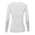 thumbnail image 3 of A2Y Women's Fitted Viscose V-Neck Long Sleeve Metal Button Detail Sweater Off White L, 3 of 6