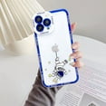 thumbnail image 2 of for iPhone 15 Pro Max Case Clear with Astronaut Design Cute Anime Cool Blue Durable Space Theme Soft TPU Shockproof Protective Aesthetic Women Girly Kids Girl's Phone Cover (Upside Down), 2 of 5