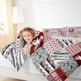 thumbnail image 5 of Homewish Cartoon Motorcycle Lover Queen Comforter Set, Grey Red Buffalo Patchwork Bedding Sets, Teens Kids Boys Girls Reversible Bedding Comforter Set, Ultra Soft Bedroom Decor, 3 Pieces, 5 of 9