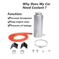 thumbnail image 2 of BLACKHORSE-RACING Universal 800ml Car Radiator Coolant Overflow Oil Catch Tank Cooling Catch Bottle Overflow Reservoir Heatsinks Aluminum Billet Silver, 2 of 5