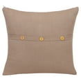 thumbnail image 2 of Ox Bay Amias Solid Transitional Cotton Hand Woven Throw Pillow, Brown, 24" x 24", 2 of 8