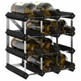 thumbnail image 4 of vidaXL Wine Rack for 12 Bottles Black Solid Pine Wood, 4 of 8