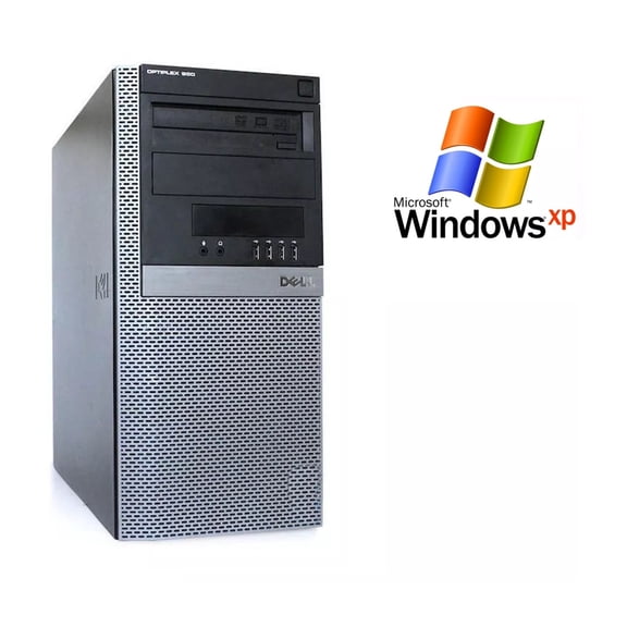 Restored Dell OptiPlex 980 MT Desktop Computer, Intel Quad Core i5-2400, 4GB RAM, 500GB HDD, DVD+/-RW, Windows XP Pro 32-bit SP3