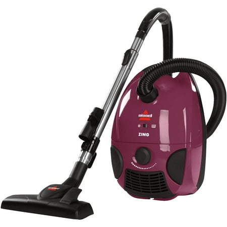 Bissell Zing Bagged Canister Vacuum, Maroon, 4122 - (Best Value Canister Vacuum)