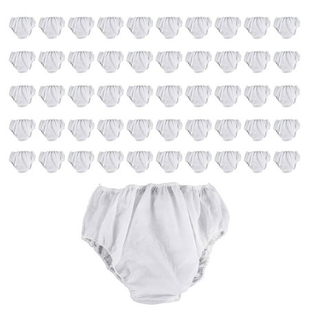 

50 Pieces Panties Handy Breathable One Time Use Portable Black