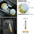 thumbnail image 7 of Yuyamidu Sunflower Front Car Seat Covers Full Set of 12 Daisy Steering Wheel Cover Seat Belt Pads Center Console Pads Trash Bin Phone Holder Rearview Mirror Cover Cup Mat Keychain, Pack of 12, 7 of 7