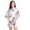 White, variant on LYMAYTER Women's Floral Kimono Satin Short Robe Peacock Party Satin Robes Sleepwear S-2XL
