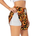 thumbnail image 3 of Lsque Halloween Printed Women's Running Shorts with Liner Pockets,Elastic Quick Dry Workout Athletic Gym Yoga Shorts,Womens High Waist Shorts-Medium, 3 of 9