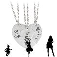 thumbnail image 4 of 3 Piece Set Big Middle Little Sister Silver Tone Heart Anti-Tarnish Necklace Jewelry 384-S, 4 of 4