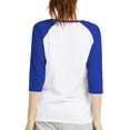 thumbnail image 3 of Sofra/Cottonbell Women Jersey Raglan 3/4 Sleeve Baseball Tee Shirts Top, 3 of 3