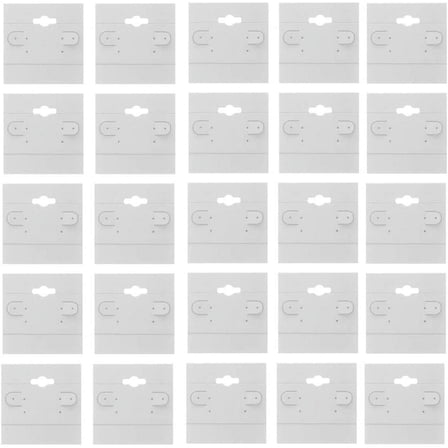 2" x 2" Plain White Hanging Earring Cards, Jewelry Display Plain White Showcase Plastic Card