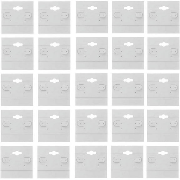2" x 2" Plain White Hanging Earring Cards, Jewelry Display Plain White Showcase Plastic Card