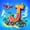 Blue J, variant on Feelyou Cartoon Dinosaur Letter R Print Twin Sheet Sets for Boys Girls, Cute Animal Bedding, Blue, 3-Piece