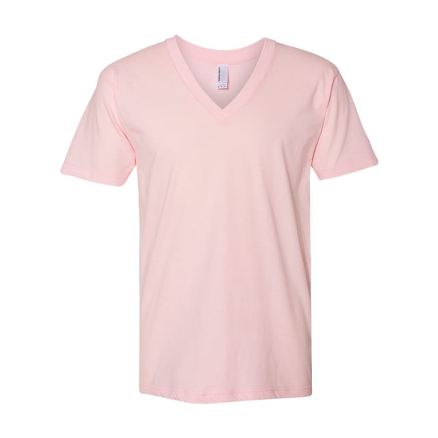 Fine Jersey V-Neck Tee, S, Light Pink