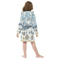 thumbnail image 7 of FORMRS Niños Bathrobe Unisex Hooded Robe Soft Plush Pajamas Sleepwear, Size 7-9T, Winter Village Serenity, 7 of 7