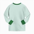 thumbnail image 4 of NOLDARES Toddler Baby Girl Fall Winter Clothes Outfits Funny Print Graphic Girl Fall Sweatshirt Pant Set(Green,5-6 Y), 4 of 6