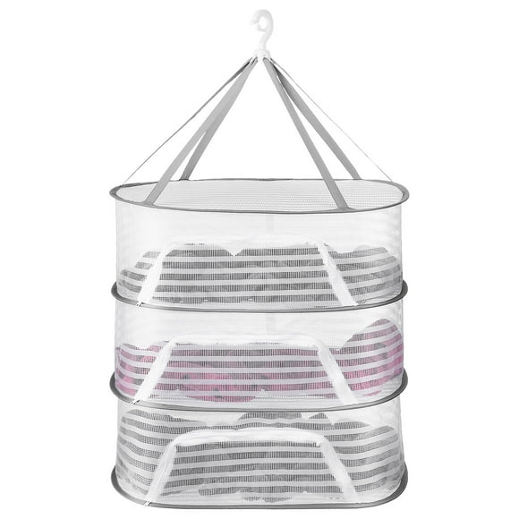 Hanging Drying Rack Sweater Drying Rack Hanging Mesh Bags Hanging Mesh Baskets Clothes Hanging Nets 3 Tier