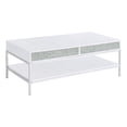 thumbnail image 1 of Mirage White Wood and Chrome Cocktail Table, 1 of 10
