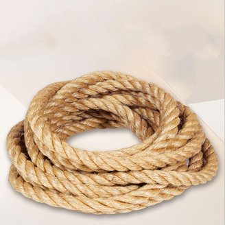 1-Inch X 100-Ft Jute Rope – Heavy Duty Twisted Manila Hemp For Swing, Crafts, Tug Of War & Landscaping