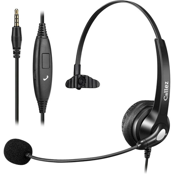 Callez 3.5mm Headset with Microphone for PC/Laptop, Computer Headset for iPhone Android Samsung