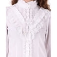 thumbnail image 6 of ThePirateDressing Women's Victorian Renaissance Steampunk Button-Front Blouse, Long Lantern Sleeves, 6 of 6