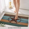 thumbnail image 3 of Texas Star Door Mat&nbsp;Indoor Outdoor Entrance, Non Slip Small Rug for Kitchen Bathroom Entryway Rug, Teal Brown Farmhouse Wooden Country Washable Doormat Floor Mat for Office Home Decor 16x24 Inch, 3 of 8