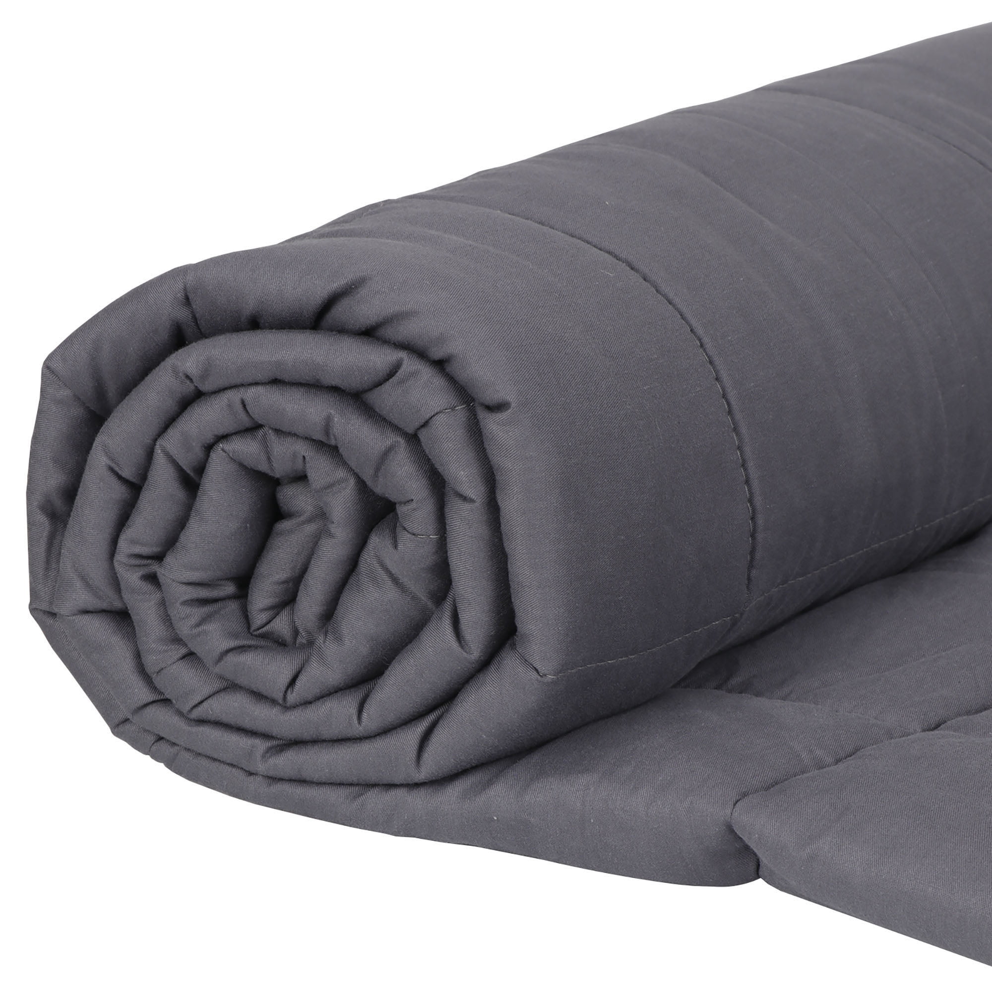 ZENSTYLE Quality Sleeping Full/Twin Size Cotton Weighted Blanket 48 x 72", 15lbs Deep Grey