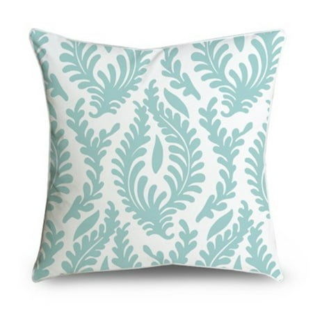 Floral Accent Pillow - Popeven Abstract Floral Light-Blue Lovely Throw Pillow Case Decorative Accent Pillow Covers Canvas Pillow Case 18 x 18'' for couch Home Decor Office Cushion Cover