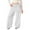 00-White455, variant on Lullu Girls' Straight Sweatpants Casual Athletic Jogger Pants with Drawstring, Sizes 4-16