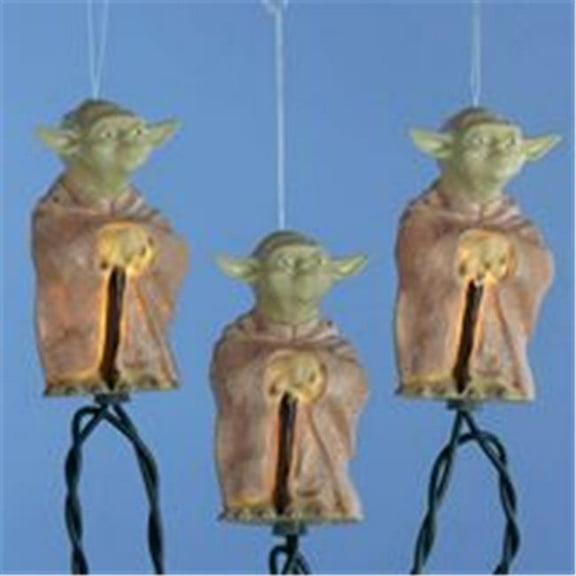 Kurt S. Adler- Inc.  Kurt Adler UL 10-Light Star Wars Plastic Yoda Light Set