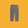 thumbnail image 4 of CPNG Boys Dress Pants Straight Pants Solid Color School Uniform Pants Classic Button Front Zipper Uniform Pants(Grey,7-8 Years), 4 of 4