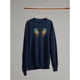thumbnail image 3 of Flower Embroidery Hand Drawn Sweatshirt Women -Image by Shutterstock, Female 5X-Large, 3 of 4