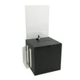 thumbnail image 1 of FixtureDisplays® Wooden Suggestion Box Donation Box Ballot Box Charity Box Fund-raising Box w/ Clear Acrylic Header 19251-BLACK, 1 of 4