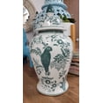 thumbnail image 5 of Galt International Jasper Green Parrot Chinoiserie Ceramic Jar 18", 5 of 5