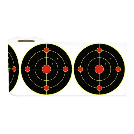 100 Pa Splatter Targets 3/6 Inch Sti and Shoot Splatter Targets Adhesive Shooting Target Stiers with Yellow Effect for BB G Pellet G Airsoft Pistol Rifle Shooting Practice J2C6