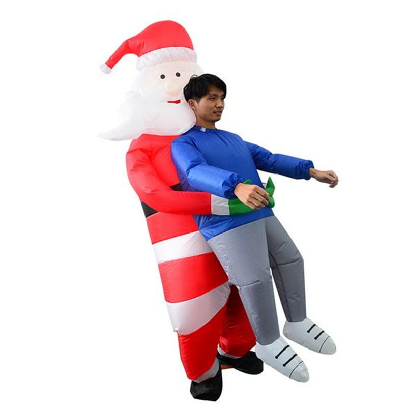Fysho Santa Elk Snowman Christmas Inflatable Costumes Suits for Adults