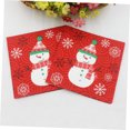 thumbnail image 4 of SWETRACE 20Set Snowman Themed Napkins for Holiday Gatherings Red Wood Pulp, 4 of 8